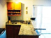 Kitchen--Fridge, Small double burner, Microwave